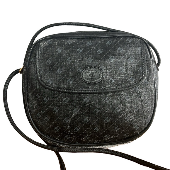 Vintage 80s Gucci Anniversary Collection Black Monogram Minimal Shoulder Bag - Picture 3 of 15